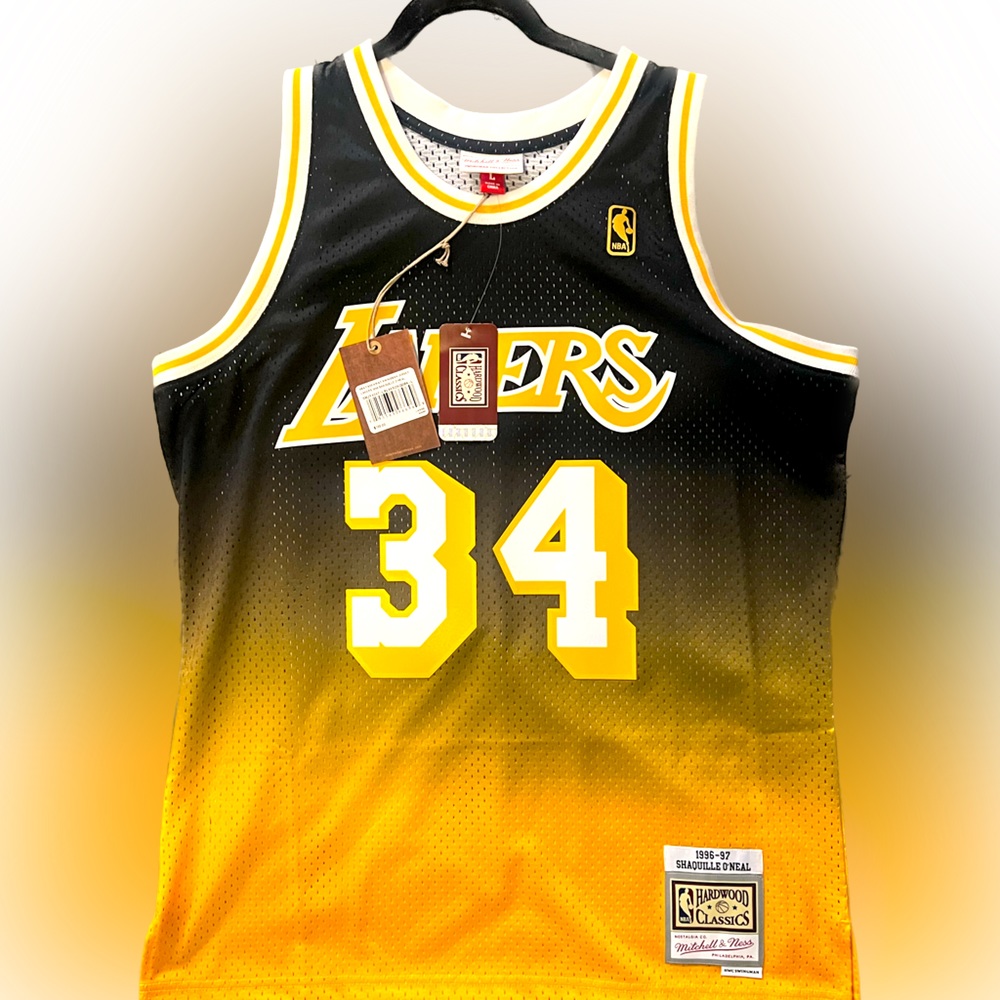 ONEAL LAKERS #34 MITCHEL AND NESS THROWBACK